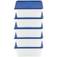 EUROHOME Vorratsdose Gefrierdosen Set 0,75L zum Frischhalten und Gefrieren, Kunststoff, (1-tlg., Frischhaltedose im 5er Set), Gefrierdosen mit fest Deckel - Vorratsdosen Set weiß