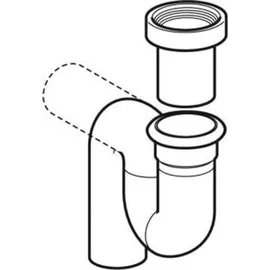 Geberit Geruchsverschluss Hock-WC Abgang vertikal Ø 110 mm Schwarz