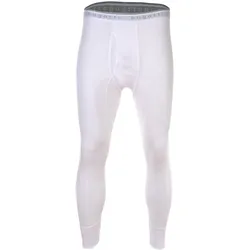Lange Unterhose BUGATTI "Lange Unterhose Lange Unterhose Feinripp 1er Pack", Herren, Gr. 4XL, weiß, Obermaterial: 100% Baumwolle CO., Unterhosen