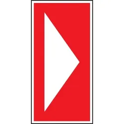 Richtungsangabe gerade, DIN/TR 4844-4, rot, Kunststoff, 75x150mm