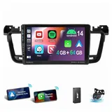 ESSGOO Für Peugeot 508 2011-2018 Android 14 Bunte Knöpfe Navi BT Autoradio (Digitalradio (DAB), RDS, FM, AM, Carplay Android Auto GPS Navi WIFI BT SWC)