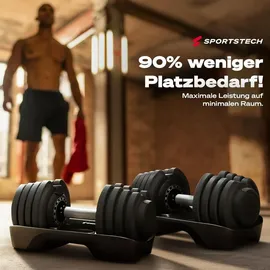 Sportstech Ironmate Hantel Verstellbare Hantel 1,5–18 kg schwarz