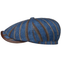 Stetson Flat Cap (1-St) Schirmmütze mit Schirm, Made in Germany blau 59 cm