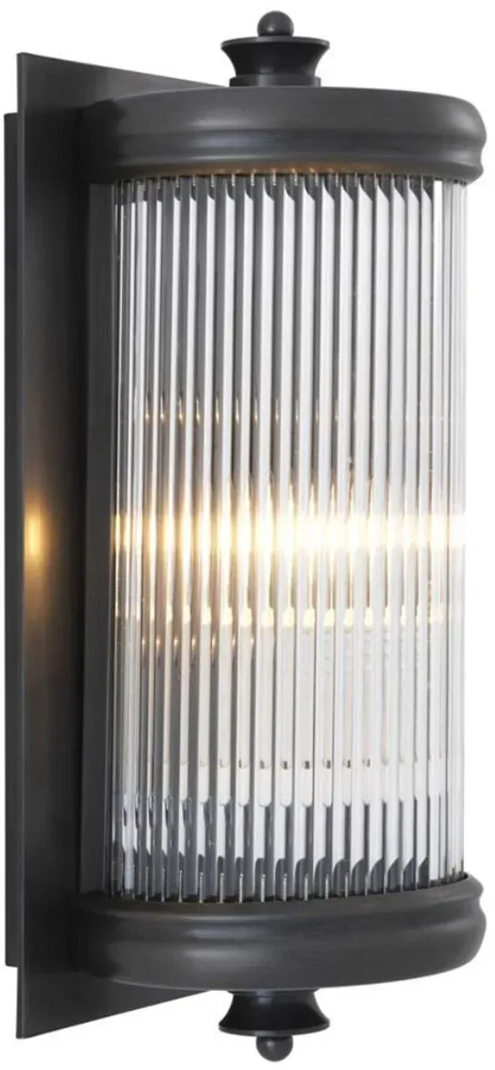 Casa Padrino Luxus Wohnzimmer Wandlampe Bronze 13 x 11 x H. 29 cm - Hotel Möbel