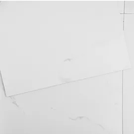 Vevor Selbstklebende Vinyl-Bodenfliesen, 30,5 x 30,5 cm, 50 Stk., 1,5 mm dick, zum Abziehen und Aufkleben, weiße Marmorstruktur, DIY-Bodenbelag für Küche, Esszimmer, Schlafzimmer und Badezimmer