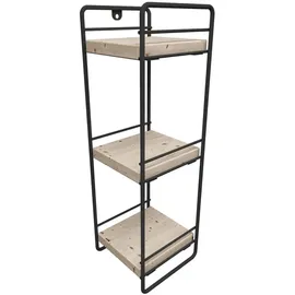 [en.casa] Tischregal Pargas 43 x 14 x 13 cm Schwarz