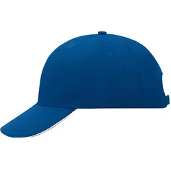 Basecap "MB024" 6-Panel-Sandwich - royal/white