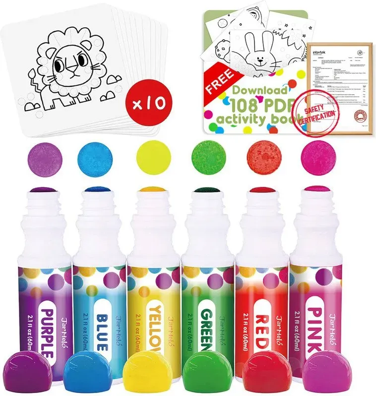 Jar Melo Auswaschbare Punktmarker, 6 Farben