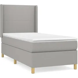 vidaXL Boxspringbett 100 x 200 cm Hellgrau