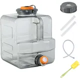 Sparkstarses 12L Wasserbehälter mit Hahn, Camping Wasserkanister kompatibel mit elektrischen Wasserpumpen, Tragbarer Wasserspeicher für Camping, Outdoor, Angeln, Party, RV, Wohnmobil, Küche und Garten