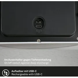 Briloner - Wandlampe Akku, Außenleuchte, Außenbeleuchtung Bewegungsmelder, Dämmerungssensor,