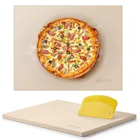 Vevor Pizzastein 38 x 30 cm Cordierit beige/braun