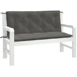 vidaXL Gartenbankauflage 120 x 50 x 7 cm melange dunkelgrau 2 St.