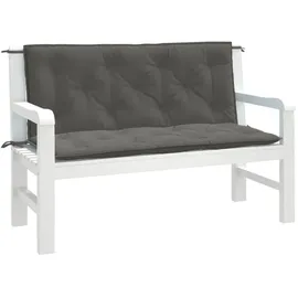 vidaXL Gartenbankauflage 120 x 50 x 7 cm melange dunkelgrau 2 St.