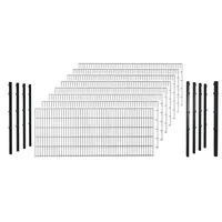 Hadra Doppelstabmattenzaun 205,4 x 83 cm Schwarz/Stahl