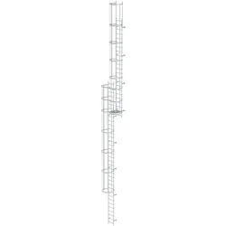 MUNK ortsfeste Steigleitern Aluminium, 14,28m SH