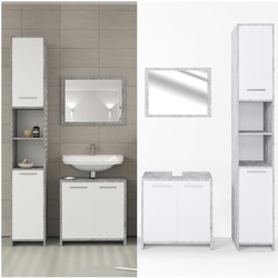 Vicco Badmöbel Set Kiko Badezimmer Spiegel Kommode Unterschrank Beton