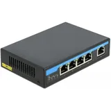 DeLock Switch unmanaged 4 Ports), Netzwerk Switch, Schwarz
