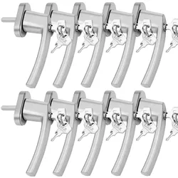 MONZANA® Fenstergriffe 10er Set Aluminium silber inkl. Schlüssel