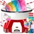 Kesser Zuckerwattemaschine Set für dein zuhause - Mit 30x Zuckerwatte Stäbchen & Messlöffel - Retro Cotton Candy Maschine - Zuckerwatte Maschine Rot / Weiß - Kesser