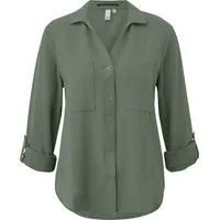 QS Langarmbluse olive S