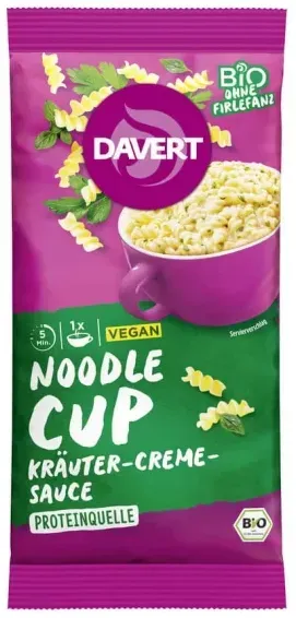 Davert Noodle-Cup Kräuter Creme Sauce bio