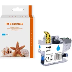 LC421XLC Alternativ Seestern (Dye) Tinte Cyan für Brother / LC421XLC / 7,5ml