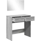 vidaXL Schminktisch mit Spiegel Grau Sonoma 80x39x80 cm