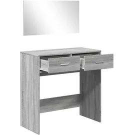 vidaXL Schminktisch mit Spiegel Grau Sonoma 80x39x80 cm