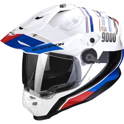 Scorpion ADF-9000 Air Desert, Endurohelm - Weiß/Blau/Rot - S