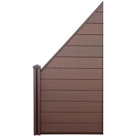 Mendler Windschutz WPC-Sichtschutz Sarthe 0,98 m braun WPC