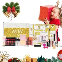 Weihnachts-Beauty-Adventskalender | Countdown-Kalender Make-up-Set | 24-Tage-Make-up-Kalender, Beauty-Countdown-Set mit Lippenstift, Lidschatten