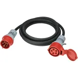 CEE Verlängerungskabel 5m Starkstromkabel H07RN-F 5G 2,5mm2 400V 16A, 5-polig CEE-Verlängerung mit Phasenwendestecker, IP44 Starkstrom-Verlängerung für Baustelle, Industrie, Außenbereich