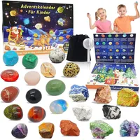 LuxusKollektion Adventskalender 2024 Kinder Edelsteine Kristalle Weihnachtsgeschenke Mädchen Jungen