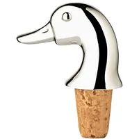 Edzard Flaschenkorken Ente, edel versilbert anlaufgeschützt, Höhe 8 cm