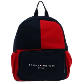 Tommy Hilfiger TH Established Backpack 520 AU0AU01520 Rucksäcke, Rot (Deep Crimson Colorblock)