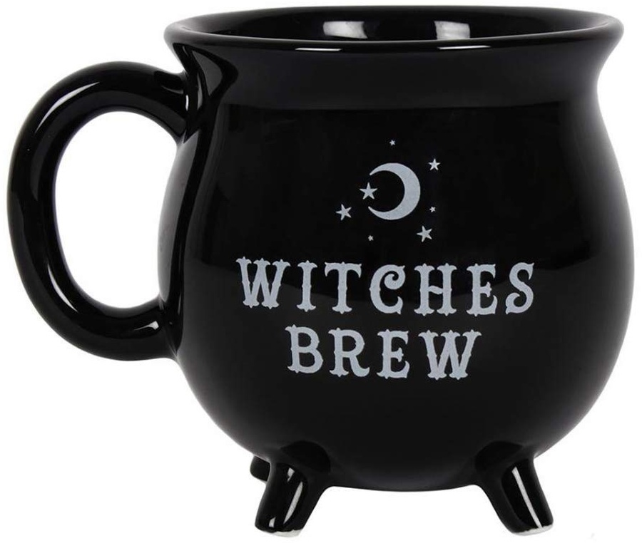 Horror-Shop Schwarzer Hexenkessel ;Witches Brew; Kaffeebecher