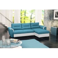 JVmoebel Ecksofa, Sofa Schlafsofa Designer Sofa mit Bettfunktion + Bettkasten Ecksofa blau