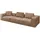 KAWOLA Sofa CARMO 4-Sitzer Leder taupe
