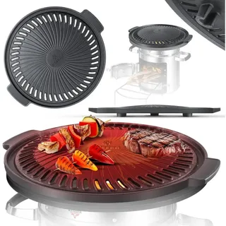 Kesser KESSER® Raketenofen Inkl. Grillpfanne aus Gusseisen mit Tragetasche, Dutch Oven BBQ Rakete Holzofen Camping Campingkocher Campinggrill, Edelstahl