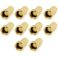Conecto F-Stecker Set, mit Gummidichtung/O-Ring, 7 mm Durchmesser, schraubbar,