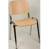BOCHMANN Stapelstuhl Buchenschichtholz Stahlrohr,ov.verchr.o.Armlehnen St.BMV