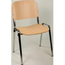 BOCHMANN Stapelstuhl Buchenschichtholz Stahlrohr,ov.verchr.o.Armlehnen St.BMV