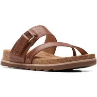 Clarks Damen Yacht Beach Sandal Tan Leather 6.5, Hellbraunes Leder, 37 EU - 37 EU