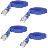 PRO PLUS ProPlus 330285 Set Befestigungsriemchen mit Metallschnallen für Fahrradträger 4 Stück, blau