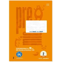 Staufen premio Arbeitsblätterblock - Lineatur 2, DIN A4, 50 Blatt 90 g/m2, liniert 4/4/4 mm, 1 Block