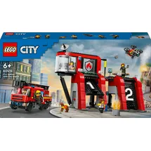 LEGO City Feuerwehrstation mit Drehleiterfahrzeug 60414