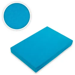 EXKLUSIV HEIMTEXTIL Jersey Spannbettlaken für Wasserbetten Rundumgummizug 200 x 220 cm Türkis