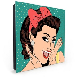 Primedeco Schlüsselkasten Dekor-Schlüsselkasten, Magnetpinnwand und Memoboard mit Glasfront Motiv Vintage Plakat
