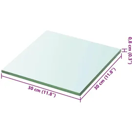 vidaXL Wandregal 30 x 30 x 0,8 cm Transparent